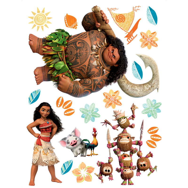 Disney Princess Moana Wall Sticker | Wayfair.co.uk